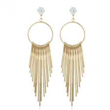 China The latest fashion charm elegant latest earrings design European and American modern wind pendant tassel earrings ladies manufacturer