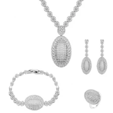 China Wholesale 18k gold plated jewelry dubai women wedding bridal jewelry set manufacturer