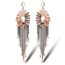 porcelana Wholesale fashion charm elegant latest earring designs exotic vintage style dangle tassel earrings for women,tassel hanging tassel fabricante