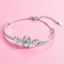 China Woman Bracelet Bangle 20cm Length 925 Sliver Gemstone Bracelet Supplier China manufacturer