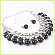 China fashion factory latest design elegant pearl necklace set charm jewelry  N1006 manufacturer