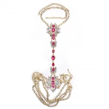 porcelana women colorful crystal boheian waist body chain fabricante