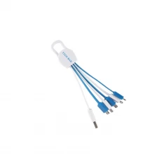 Chine Clip de mousqueton de marque multi-fonction 6 en 1 câble de charge USB avec logo fabricant