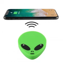 China Creative Customised Alien 2D moulded silicone pvc wireless charger pad manufacturer