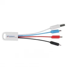 China Custom 4 in 1 Multi USB Type c adpater charger cable connector with UL Approved manufacturer