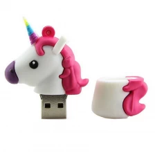China Customised White Unicorn shaped USB 2.0 / 3.0  Flash Drive 32gb memory stick USA manufacturer