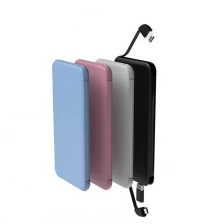 China Portable 10000mah slim credit card power banks chargers with customized logo manufacturer