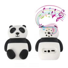 China Silikon PVC Custom 3D niedlichen Panda geformten Bluetooth-Lautsprecher Hersteller