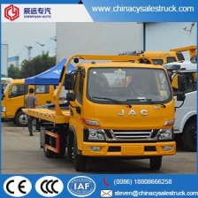 الصين بيع شاحنة الجر / نقل سيارات معطلة JAC 4X2 rhd flatbed wrecker الصانع