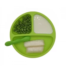porcelana 100% Silicone Plates for Toddlers Non-Toxic, BPA Free Divided Baby Plates fabricante