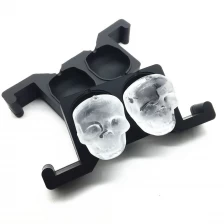 中国 2 Cavities Jumbo Skull Ice Cubes Kitchen Bar Tools, Crystal ice ball mold for Whiskey 制造商