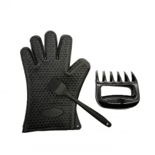 China Amazon Hot Selling Silicone Kitchen Microwave Oven BBQ Glove , Plastic Meat Claws And Silicone BBQ Brush manufacturer