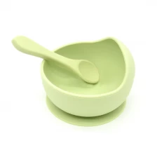 China BHD 100% Food Grade Non Toxic BPA Free Toddler First Stage Self Feeding Set Suction Silicone Baby Bowl manufacturer
