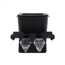Çin BHD New arrival Silicone Clear Diamond Shape Jumbo Ice Cube Trays, 3D Diamond Ice Ball Maker For Whiskey üretici firma