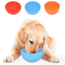 China BHD Wholesale Embossed Dog Bone Design Slow Feeder Dog Bowl Preventing Choking Anxiety Relief Healthy Feeding Silicone Dog Pet Bowl manufacturer
