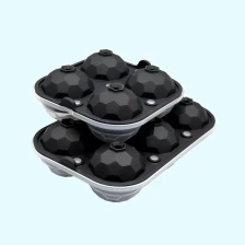 Chine Bhd Wholesale Football Design 6 Cavity Ice Ball Maker Food Grade Silicone Ice Ball Moule de silicone à fonte lent Silicone Maker fabricant