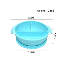 Çin BPA Free Benhaida Silicone Baby Bowl Spill Proof Feeding Bowl with Suction Cup Base set üretici firma