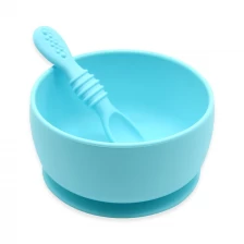 China Benhaida Eco-friendly free BPA no Slip Food Grade Silicone Feeding Baby Bowls with Suction fabrikant