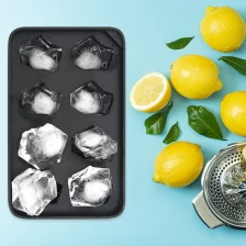 중국 Benhaida 재사용 가능한 8 캐비티 아이스 블록 금형 실리콘 양질 공장 가격 바위 모양의 사용자 정의 실리콘 얼음 금형 제조업체
