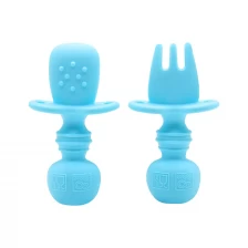 China Benhaida Silicone Chewtensils,Silicone Training Utensils, Baby Fork and Spoon Set manufacturer