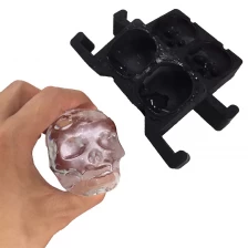 China Kristalheldere siliconen ijsschedelvorm, transparante Ice Skull Maker met warmte-isolatieschuim fabrikant
