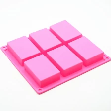 porcelana Custom Silicone Molds For Soap Making, Silicone 6 Cavity Soap Molds fabricante