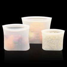 中国 洗碗机安全防漏可重复使用的硅胶食品存放袋 制造商