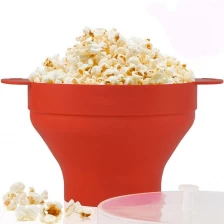 China Vaatwasser Veilige Magnetron Popcorn Popper Met Deksel, BBA Gratis Silicone Popcorn Maker fabrikant