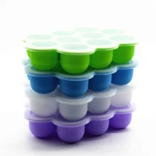 China 10 cavaties silicone baby food storage container,FDA approved BPA free baby bowl manufacturer