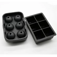 China FDA Approved Perfect Silicone Ice Cube Tray Ice Ball Maker Set of 2,Giant Whiskey Ice Spheres Cubes Tray manufacturer