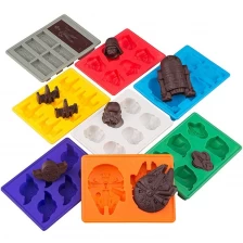 China FDA e padrões da UE Conjunto de 8 Star Wars Silicone Chocolate & Candy Mold & Silicone Ice Cube Tray fabricante