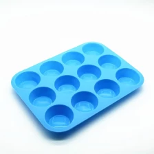 China Factory Direct 12 Cup FDA Muffin Cupcake Silicone Pan Groothandel fabrikant