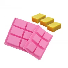 China Factory Direct 6 Cavity Premium Silicone Soap Mold, Cake Pan Wholesale fabricante
