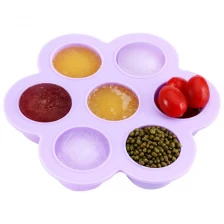 China Factory Direct FDA Silicone 7 Cavity Baby feeding Bowl, Baby Food Container manufacturer