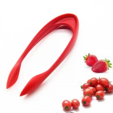 China Factory LFGB Plastic Easy-Release Strawberry Huller and Tomato Corer manufacturer