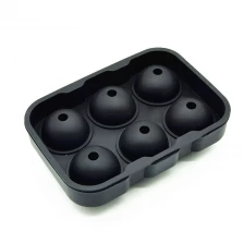 China Fabrieksprijs Custom Logo 6 Cavity Food Grade Silicone Ice Ball Mould, 1.75 inch ijsbal Mould fabrikant