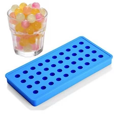 China Factory Price FDA Silicone 40 Cavity Mini Ice Cube Ice Ball tray Set Wholesale，With optional cover dropper manufacturer