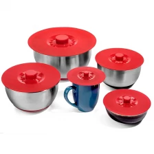 China Factory Supply Packs of 5 Pot Lid Set BPA free Silicone Pot Cover / Silicone Pot Lid / Silicone Lids Set for Bowl manufacturer