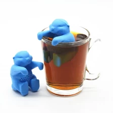 Çin Gift set Bulk Animals shape otter tea Filter infuser , Silicone Tea Strainer üretici firma