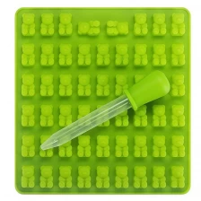 China Gummy Bear Candy Chocolate Moulds Leverancier 53 Cavity Mini Gummy Bear Candy Chocolate Mould Fabrikant fabrikant