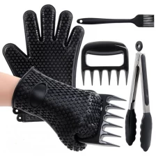 China Heat Resistant Grilling BBQ,Oven,Grill,Baking,Cooking / Oven Gloves & Barbecue Claws,mats,tongs and brush manufacturer