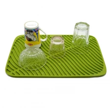 China Heat Resistant Trivet Mat For Kitchen Using , Silicone Dish Drying Mats Large Size Dish Washer Safe manufacturer