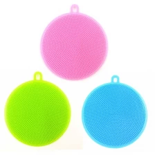 Chine Multipurpose Reusable Silicone Kitchen Cleaning Brush Washing Scrubber Sponge fabricant