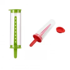 Çin YENI 2 Set Plastik Popsicle Kalıp, Kapaklı Çocuklar Dondurma Lolly Maker Kalıp üretici firma