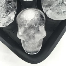 Çin New design 3D Skull Sphere ice ball maker, ice cube tray for Halloween üretici firma