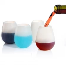 China New fashion promotional colorful silicone wine glass , silicone wine drinking cups manufacturer