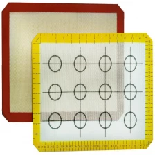 China Antihaft-Silikon-Backmatte, 2 Stück Silikon-Cookie-Matte Lebensmittelqualität Silikon-Backblech-Matte Hersteller
