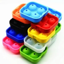 China Novelty Food-Grade Silicone Ice Mold Tray With 4 X 4.5cm Ball Capacity,Silicone ice ball mold maker manufacturer