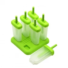 China Popsicle Molds Set BPA Free - 6 Ice Pop Makers, Top-Quality Plastic Popsicle Mould Set fabrikant