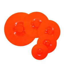 China Set of 5 Food Grade silicone Suction lid Silicone Stretch Lids Microwave Safe Silicone Cover manufacturer